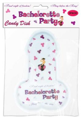 Bachelorette Party Pecker Candy Dish 3 Per Pack | SexToy.com