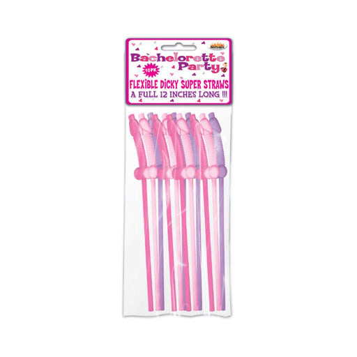 Bachelorette Party Pecker Straws Assorted Colors 10 Pack | SexToy.com