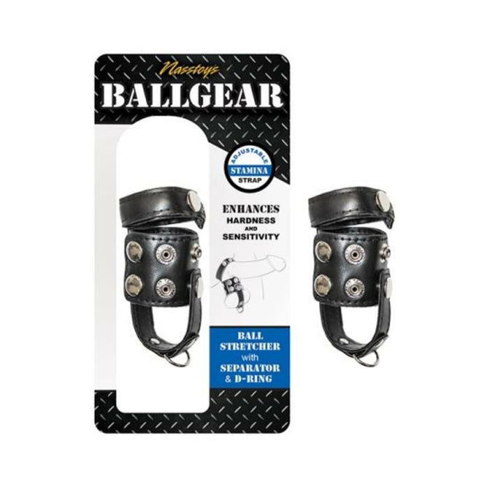 Ballgear Ball Stretcher With Separator & D-ring - Black | SexToy.com