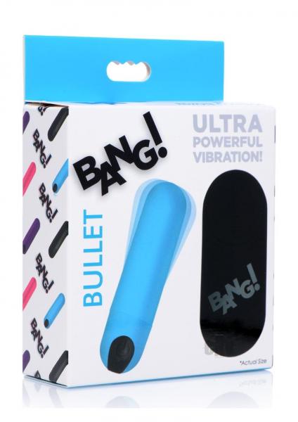 Bang! Vibrating Bullet W/ Remote Control - Blue | SexToy.com