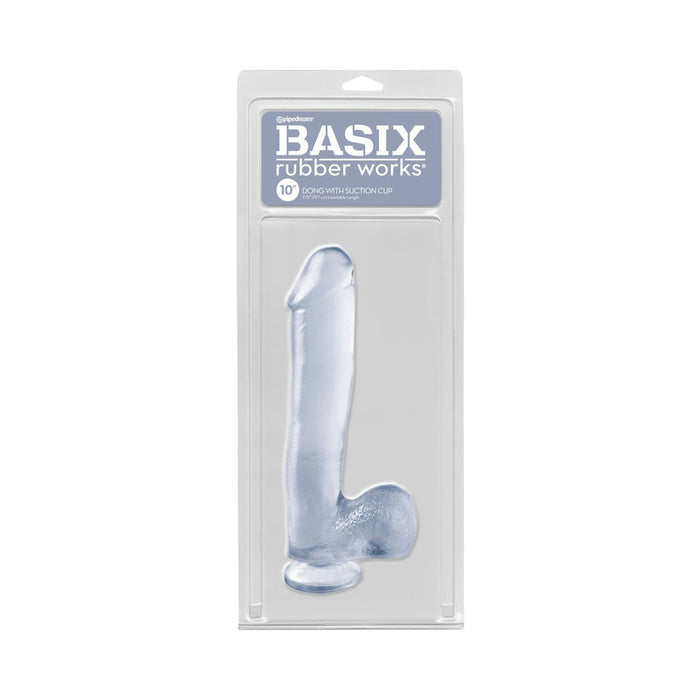 Basix Dong Suction Cup 10 Inch Clear | SexToy.com