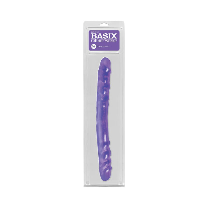 Basix Rubber Works 16 inches Double Dong Purple | SexToy.com
