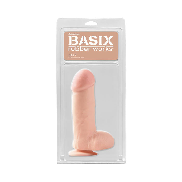 Basix Rubber Works - Big 7in Dong With Suction Cup Flesh | SexToy.com