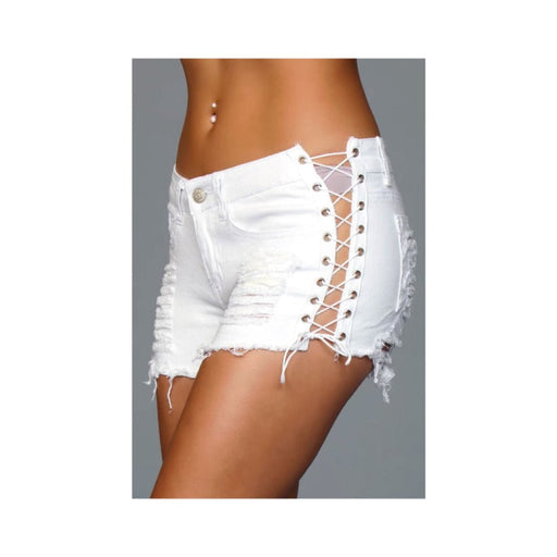 BeWicked Denim Shorts Lace-Up Side Detail | SexToy.com