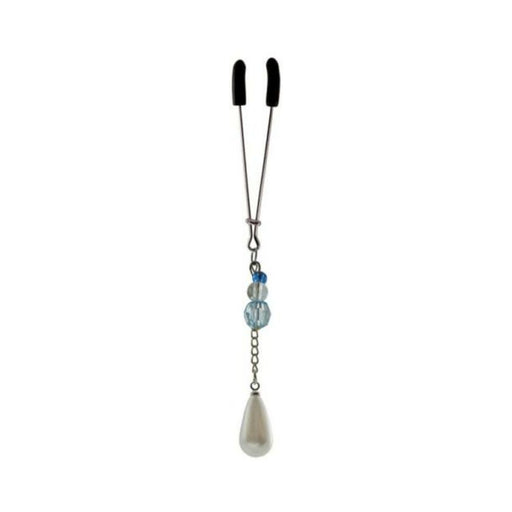 Bijoux De Cli Tweezer W/ Pearl On Chain & Blue Beads - SexToy.com