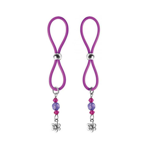 Bijoux De Nip Nipple Halos Flower Charm Purple - SexToy.com