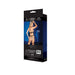 Black Label Bra, Crotchless Panty And Garters With Adjustable Bra Band, Waist, Leg Holes, Hips, And - SexToy.com