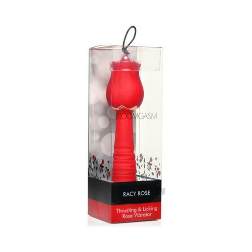Bloomgasm Racy Rose Thrusting And Licking Rose Vibrator - SexToy.com
