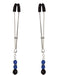 Blue Beaded Nipple Clamps With Tweezer Tip Blue | SexToy.com