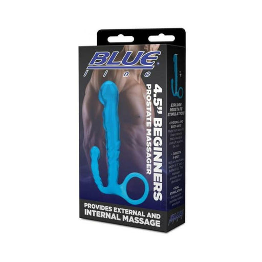 Blue Line C & B 4.5" Beginners Prostate Massager - Jelly Blue - SexToy.com