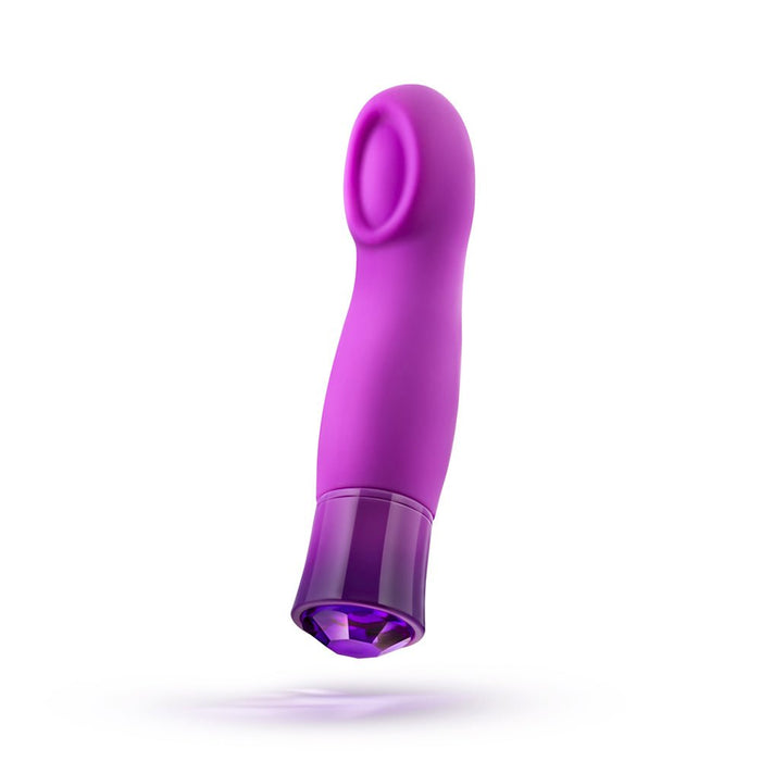 Blush Oh My Gem Charm Rechargeable Warming Silicone Cupped Vibrator Amethyst - SexToy.com