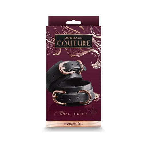 Bondage Couture Ankle Cuffs Black | SexToy.com