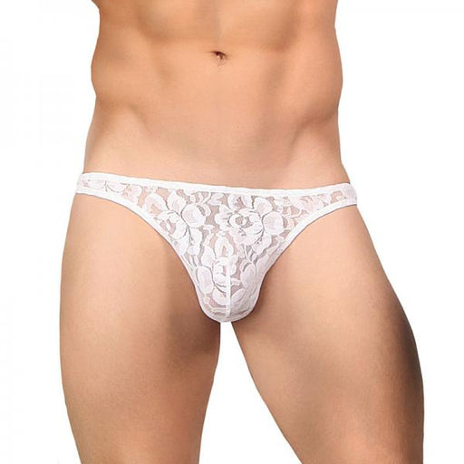 Bong Thong Stretch Lace White Small/Medium | SexToy.com