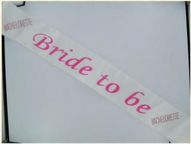 Bride 2B Sash W/Pink Stones | SexToy.com