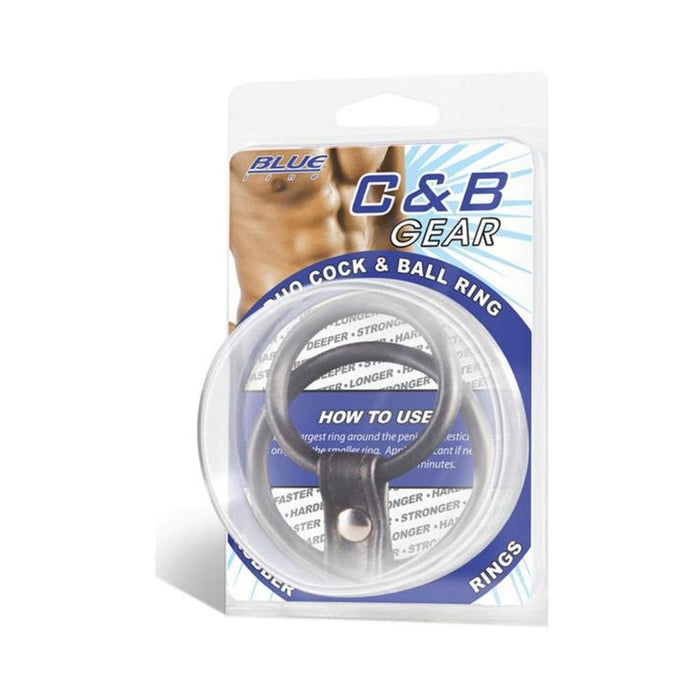 C & B Gear Duo Cock And Ball Ring Black | SexToy.com
