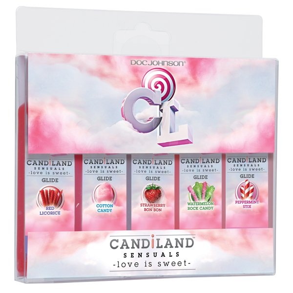Candiland Glide 5 Flavors Pack 1oz Each Bottle | SexToy.com