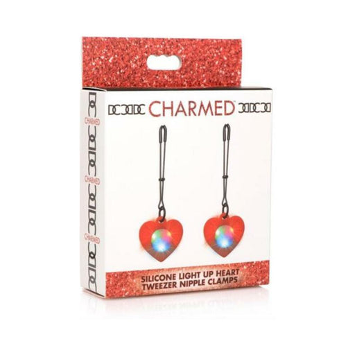 Charmed Light Up Heart Tweezer Nip Red - SexToy.com