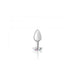 Cheeky Charms Heart Clear Iridescent Small Silver Plug - SexToy.com