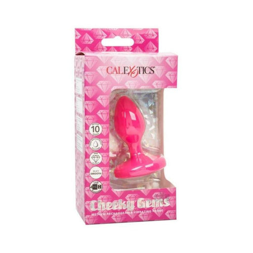Cheeky Gems Medium Rechargeable Vibrating Probe - Pink - SexToy.com