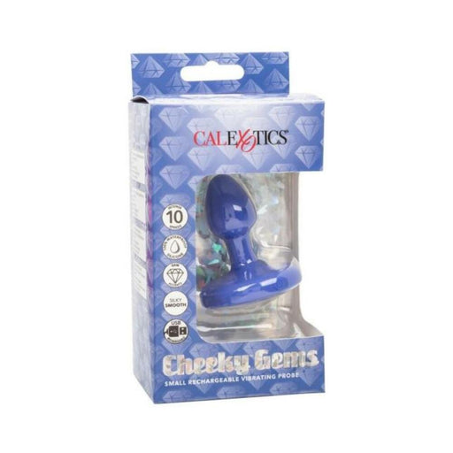 Cheeky Gems Small Rechargeable Vibrating Probe - Blue - SexToy.com