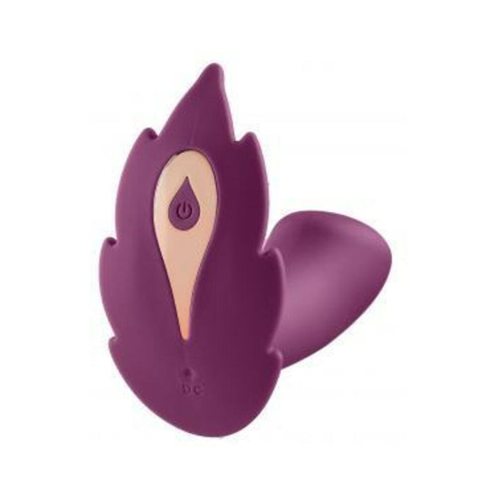Cloud 9 Health & Wellness Wireless Remote Control Panty Leaf" Vibe - Plum" - SexToy.com
