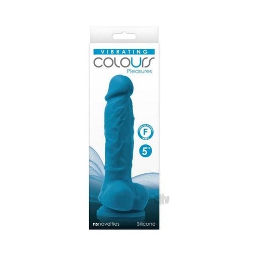 Colours Pleasures Vibrating 5" Dildo - Blue | SexToy.com