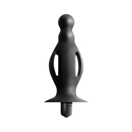 Commander Beginners Vibrating Buttplug Removeable Bullet Suction Cup Base Silicone Black | SexToy.com