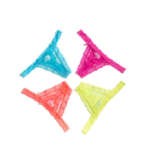 Coquette Pop Up Thong 4-pack Assorted Colors O/s - SexToy.com