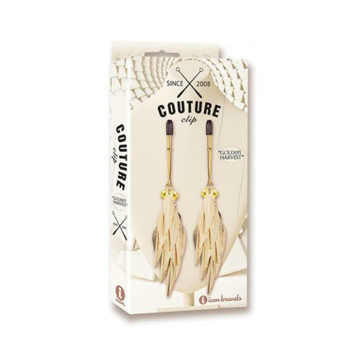 Couture Clips Luxury Nipple Clamps - Golden Harvest - SexToy.com