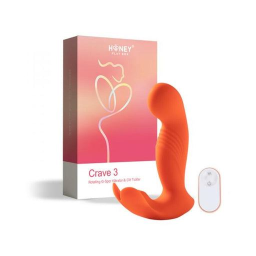 Crave 3 G-spot Vibrator With Rotating Massage Head And Clit Tickler Orange - SexToy.com