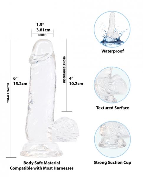 Crystal Addiction Dong 6 inches Clear | SexToy.com