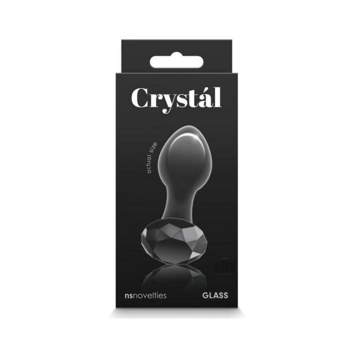 Crystal Gem Glass Anal Plug Black | SexToy.com