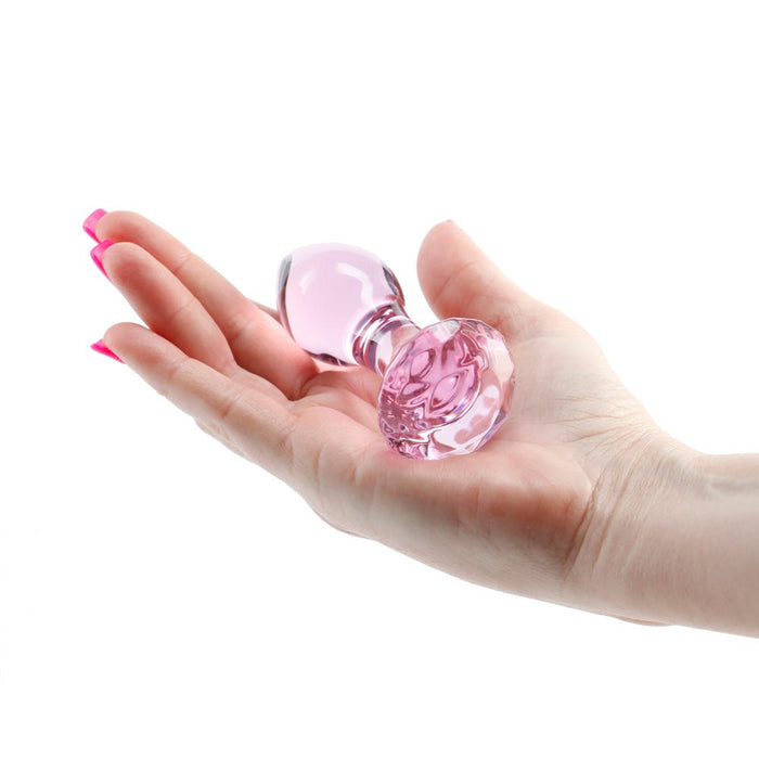 Crystal Gem Glass Anal Plug Pink | SexToy.com