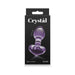 Crystal Heart Glass Anal Plug Purple | SexToy.com