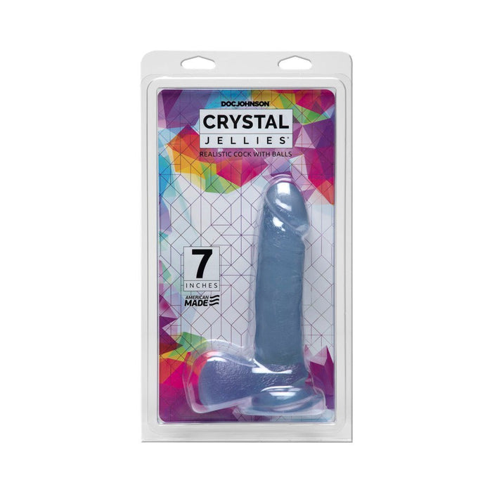 Crystal Jellies 7in Realistic Cock W/balls - SexToy.com