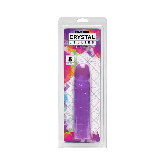 Crystal Jellies -Classic Dong 8in Purple - SexToy.com