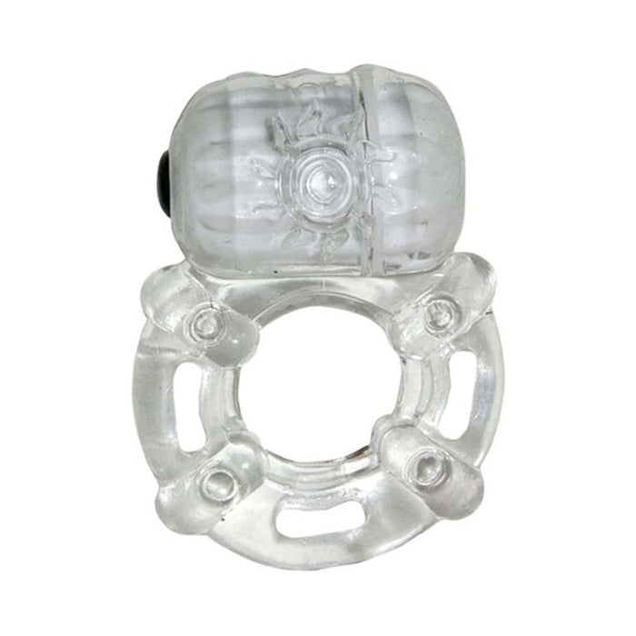 Crystal Pulsating Erection Keeper Clear Ring | SexToy.com