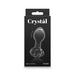 Crystal Rose Glass Anal Plug Black - SexToy.com