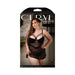 Curve Emily Strappy Chemise With Molded Cups & G-String Black 3X/4X - SexToy.com