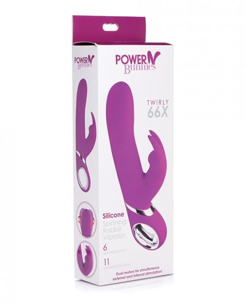 Curve Novelties Power Bunnies Twirly 66x - Purple | SexToy.com