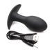 Curve Toys Rooster Rumbler Vibrating Silicone Anal Plug Medium Black - SexToy.com