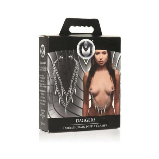 Daggers Double Chain Nipple Clamps - SexToy.com