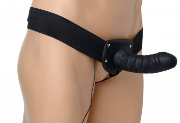Deluxe Vibro Erection Assist Hollow Silicone Strap On | SexToy.com
