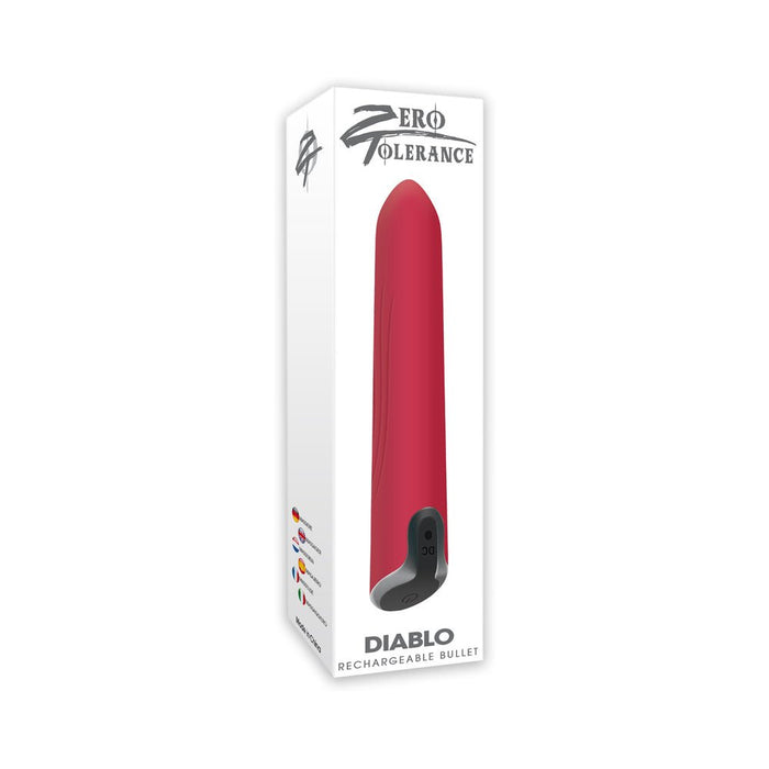 Diablo Rechargeable Bullet Vibrator Red - SexToy.com