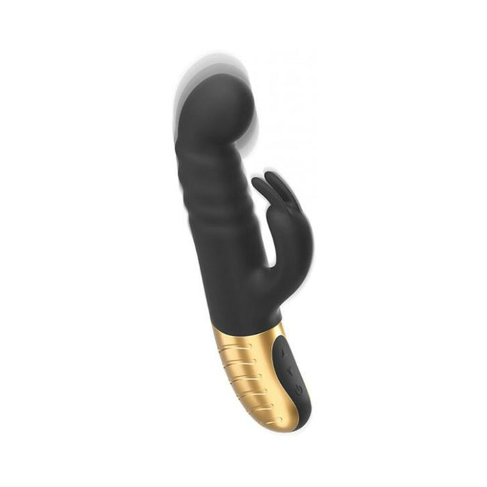 Dorcel G-Stormer Thrusting G-Spot Rabbit Vibrator Black Gold - SexToy.com