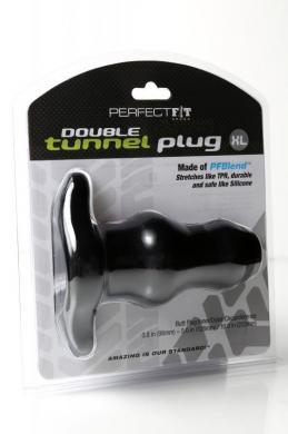 Double Tunnel Plug X-Large Black | SexToy.com