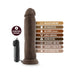 Dr. Skin - Dr. Throb - 9.5in Vibrating Realistic Cock With Suction Cup - Chocolate - SexToy.com