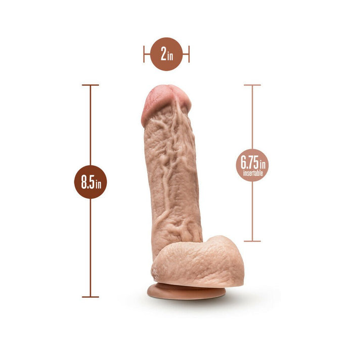 Dr. Skin Mr. D 8.5 In. Dildo With Balls Beige - SexToy.com