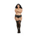 Dreamgirl Sheer Nylon Thigh-High Stockings With Lace Top Black - SexToy.com