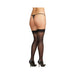 Dreamgirl Sheer Thigh-High Stockings With Plain Top and Back Seam - SexToy.com